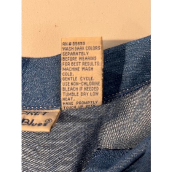 Koret City Blues Denim Embellished Shirt 2X Blue - Picture 13 of 13